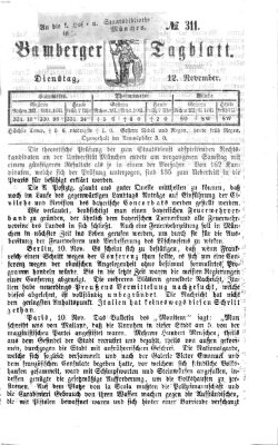 Bamberger Tagblatt Dienstag 12. November 1867