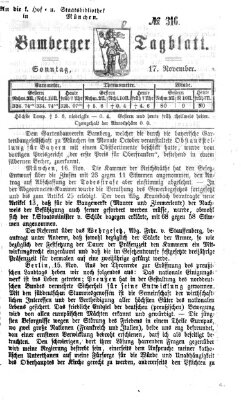 Bamberger Tagblatt Sonntag 17. November 1867