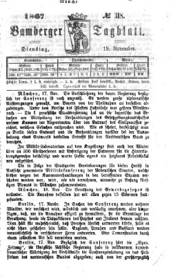 Bamberger Tagblatt Dienstag 19. November 1867