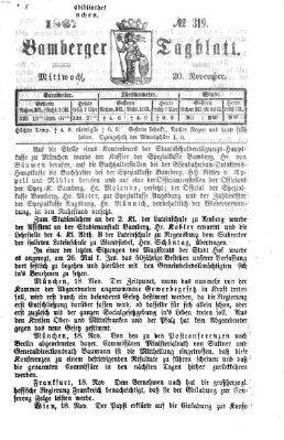 Bamberger Tagblatt Mittwoch 20. November 1867