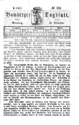 Bamberger Tagblatt Montag 25. November 1867