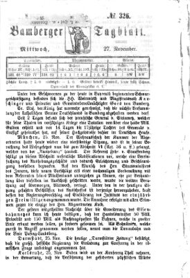 Bamberger Tagblatt Mittwoch 27. November 1867