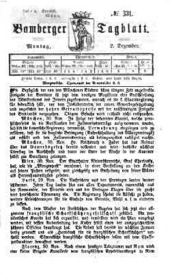 Bamberger Tagblatt Montag 2. Dezember 1867