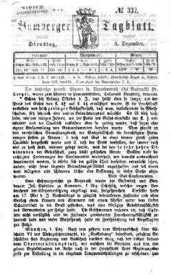 Bamberger Tagblatt Dienstag 3. Dezember 1867