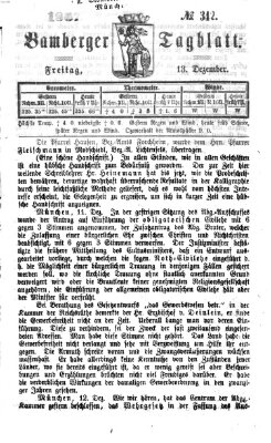 Bamberger Tagblatt Freitag 13. Dezember 1867