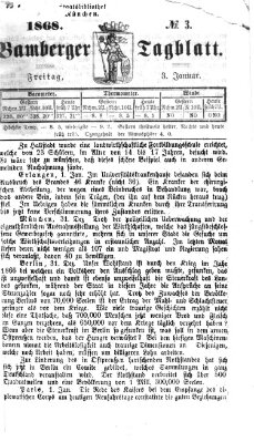 Bamberger Tagblatt Freitag 3. Januar 1868