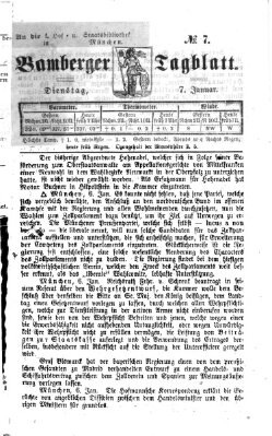 Bamberger Tagblatt Dienstag 7. Januar 1868