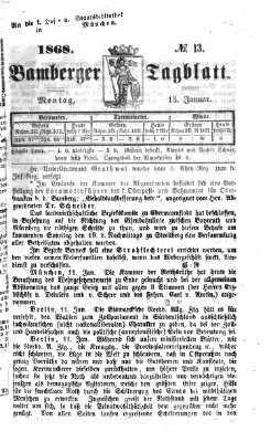 Bamberger Tagblatt Montag 13. Januar 1868