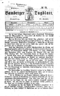 Bamberger Tagblatt Samstag 18. Januar 1868