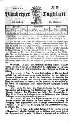 Bamberger Tagblatt Sonntag 19. Januar 1868