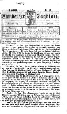 Bamberger Tagblatt Dienstag 21. Januar 1868