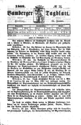 Bamberger Tagblatt Freitag 24. Januar 1868