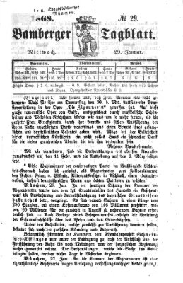 Bamberger Tagblatt Mittwoch 29. Januar 1868