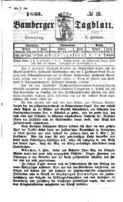 Bamberger Tagblatt Sonntag 9. Februar 1868