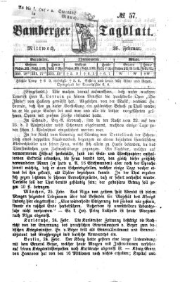 Bamberger Tagblatt Mittwoch 26. Februar 1868