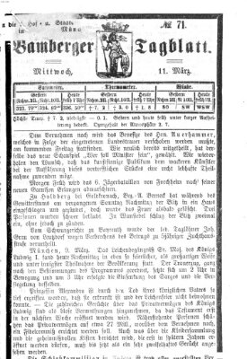 Bamberger Tagblatt Mittwoch 11. März 1868