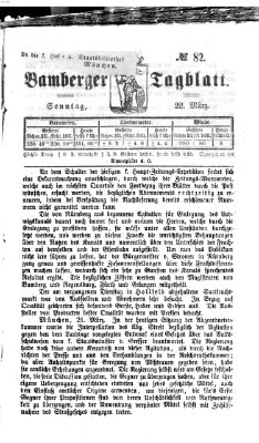 Bamberger Tagblatt Sonntag 22. März 1868