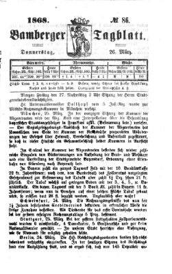 Bamberger Tagblatt Donnerstag 26. März 1868