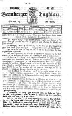 Bamberger Tagblatt Samstag 28. März 1868