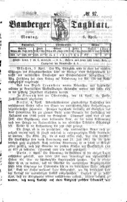 Bamberger Tagblatt Montag 6. April 1868