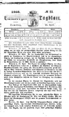 Bamberger Tagblatt Samstag 25. April 1868