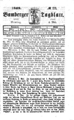 Bamberger Tagblatt Montag 4. Mai 1868