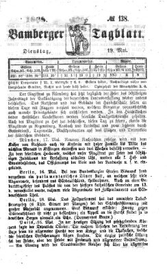 Bamberger Tagblatt Dienstag 19. Mai 1868