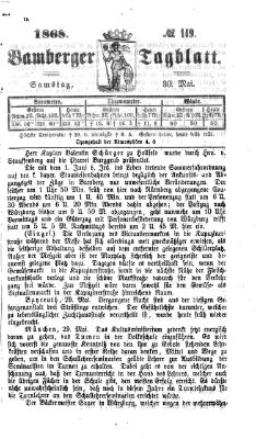 Bamberger Tagblatt Samstag 30. Mai 1868