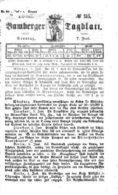 Bamberger Tagblatt Sonntag 7. Juni 1868