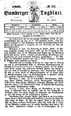 Bamberger Tagblatt Mittwoch 10. Juni 1868