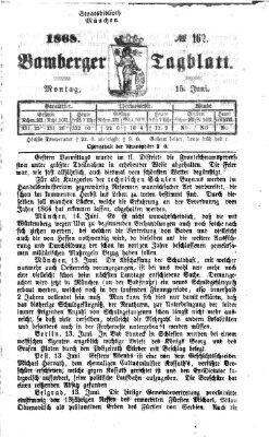 Bamberger Tagblatt Montag 15. Juni 1868