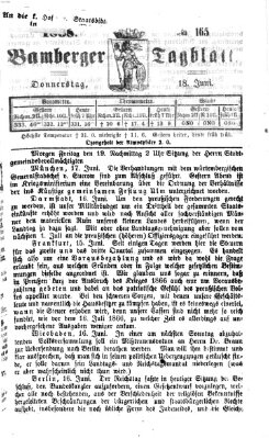 Bamberger Tagblatt Donnerstag 18. Juni 1868