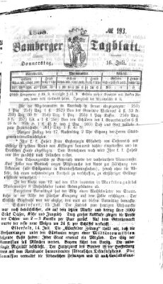 Bamberger Tagblatt Donnerstag 16. Juli 1868