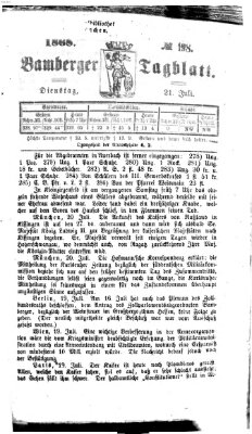 Bamberger Tagblatt Dienstag 21. Juli 1868