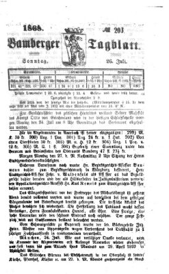 Bamberger Tagblatt Sonntag 26. Juli 1868