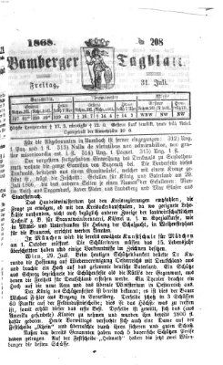 Bamberger Tagblatt Freitag 31. Juli 1868