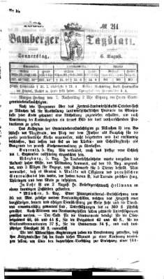 Bamberger Tagblatt Donnerstag 6. August 1868