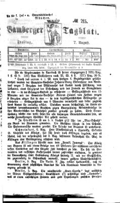 Bamberger Tagblatt Freitag 7. August 1868