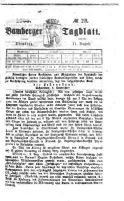 Bamberger Tagblatt Dienstag 11. August 1868