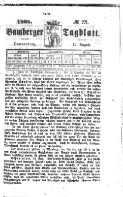 Bamberger Tagblatt Donnerstag 13. August 1868