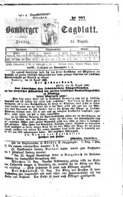 Bamberger Tagblatt Freitag 14. August 1868