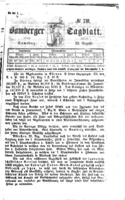 Bamberger Tagblatt Samstag 22. August 1868