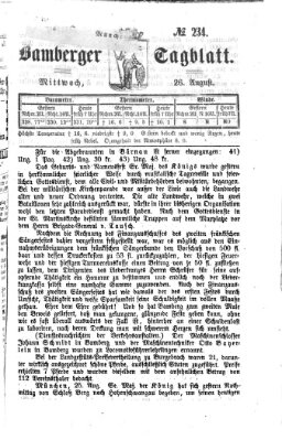 Bamberger Tagblatt Mittwoch 26. August 1868