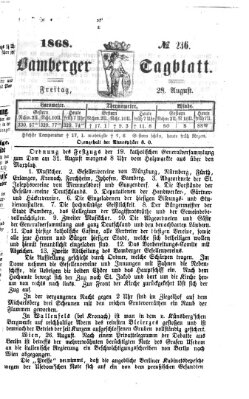 Bamberger Tagblatt Freitag 28. August 1868