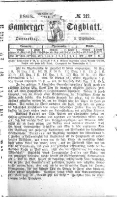 Bamberger Tagblatt Donnerstag 3. September 1868