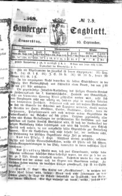 Bamberger Tagblatt Donnerstag 10. September 1868