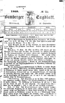 Bamberger Tagblatt Mittwoch 16. September 1868