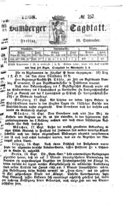 Bamberger Tagblatt Freitag 18. September 1868