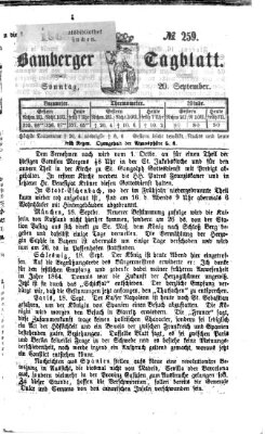 Bamberger Tagblatt Sonntag 20. September 1868