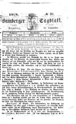 Bamberger Tagblatt Dienstag 22. September 1868